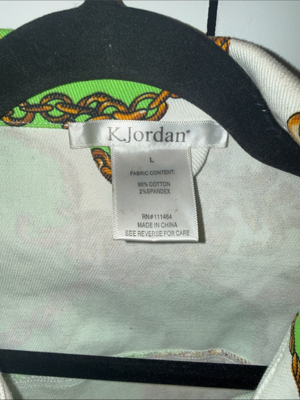 Kjordan Green & White Baroque Print Jacket - Picture 2 of 5